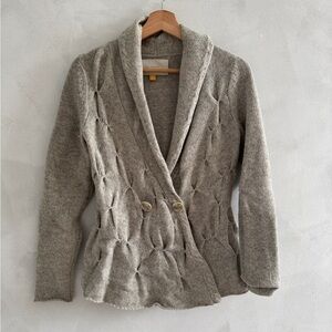 Leifsdottir - Gray Knit Sweater with Button Detail - Size S